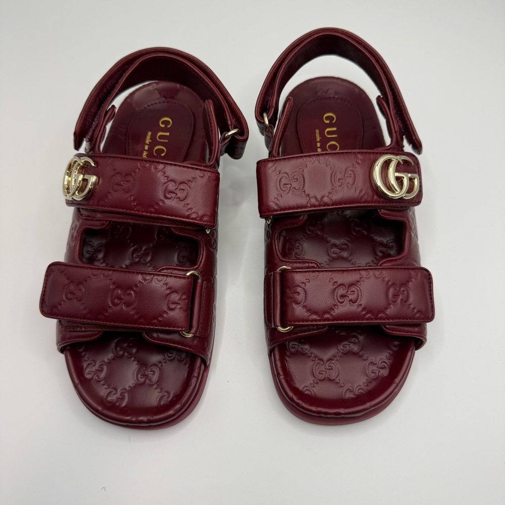 NWT Gucci Dad Sandals with Gold Accents size 38 fit for 8-8.5 US - Picture 2 of 8